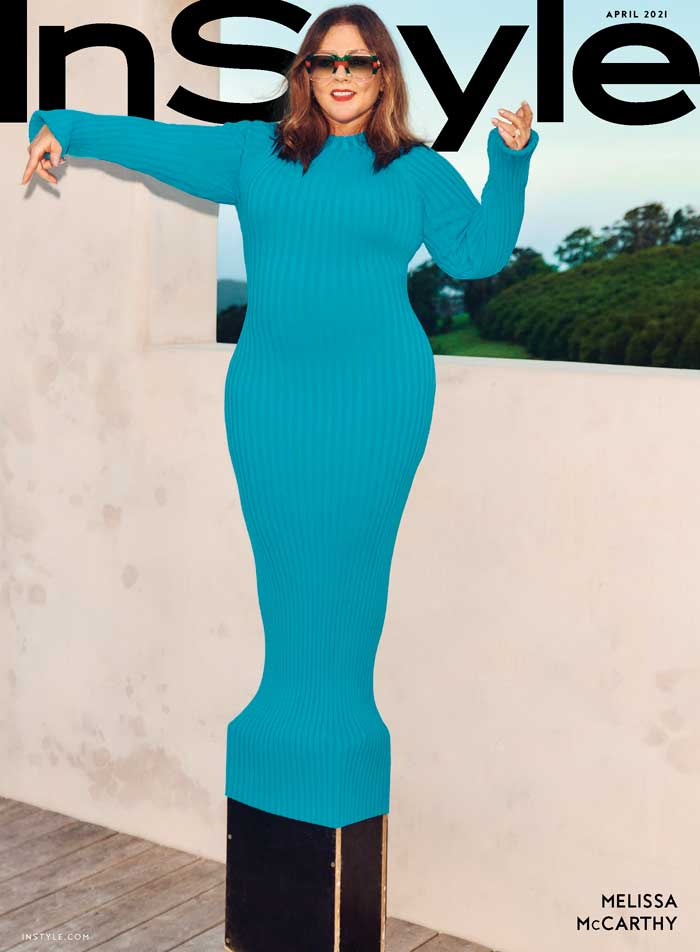 Melissa McCarthy egy testhezálló Halifa ruhában mutatta meg nőies idomait az InStyle címlapján.