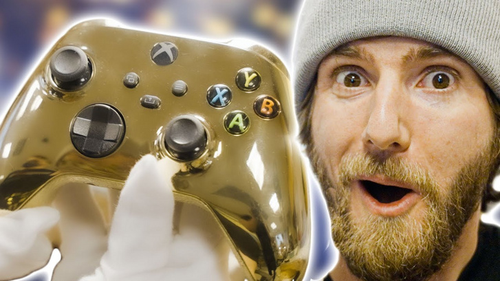 Nem minden arany, ami fénylik… Ez az Xbox-kontroller viszont tényleg tömény arany (Forrás: A Linus Tech Tips YouTube-csatornája)