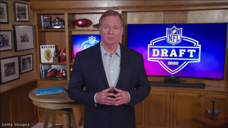 Roger Goodell a saját otthonából vezényelte le a 2020-as NFL-draftot