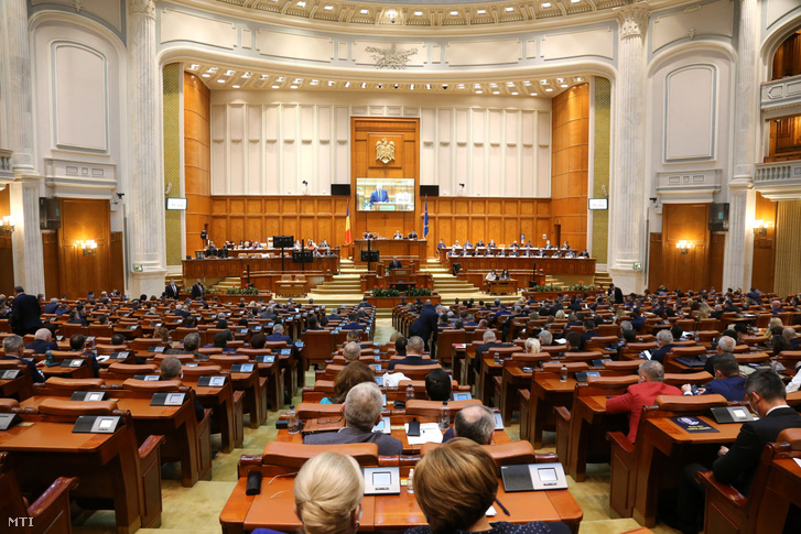 A román képviselőház ülésterme 2020. december 23-án