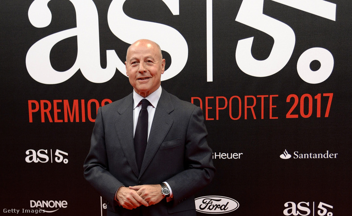 Juan Antonio Corbalán, a Real Madrid és a spanyol válogatott egykori irányítója az „As del Deporte” és az „As” sportújság 50 éves jubileumi vacsoráján a Palacio de Cibelesben, 2017. december 4-én