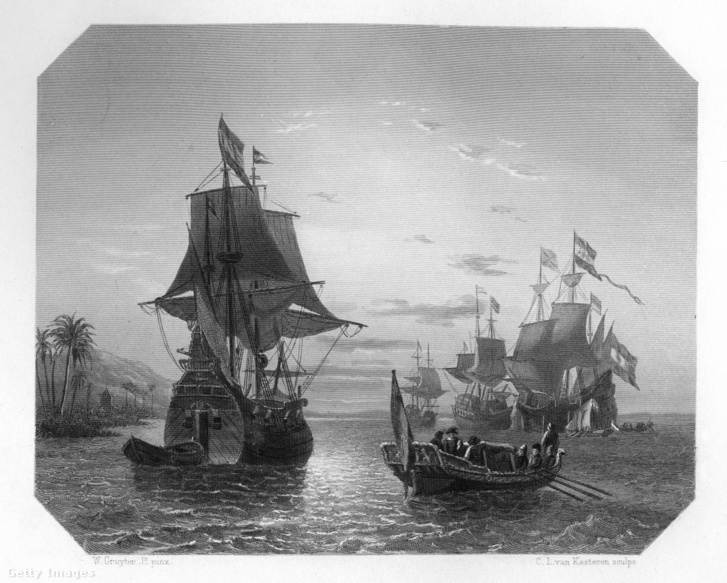 Az első holland hajó Kelet-Indiában 1596-ban