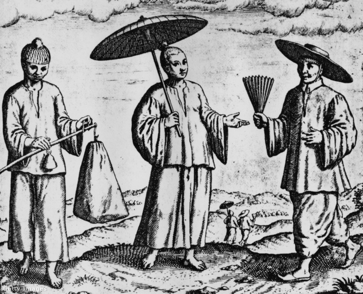 Kínai borskereskedők 1550 körül