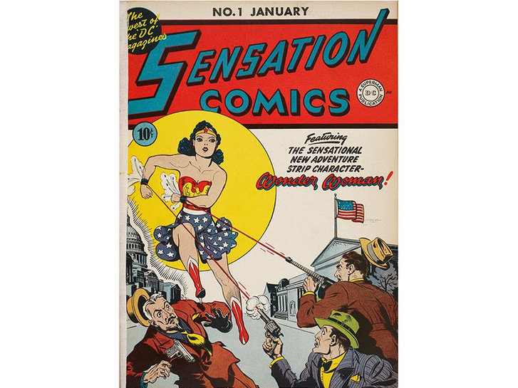 A legelső, 1941-es Wonder Woman képregény címlapja