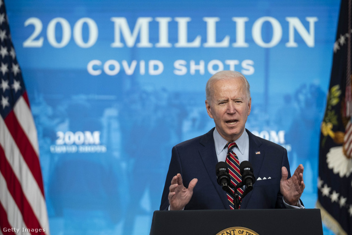 Joe Biden bejelenti a 200 milliomodik dózis vakcinát