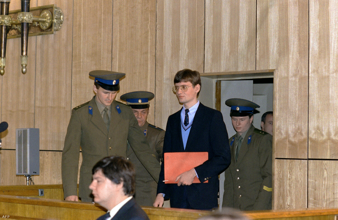 Mathias Rust a bíróságon 1987. szeptember 4-én Moszkvában