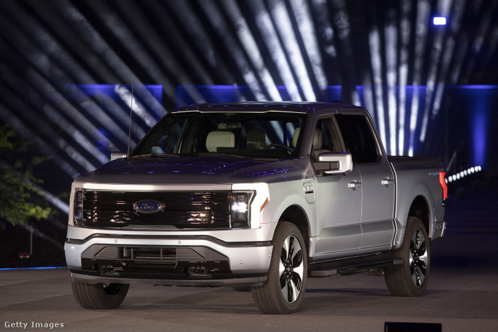 A Ford F-150 Lightning a bemutató napján, 2021. május 19-én