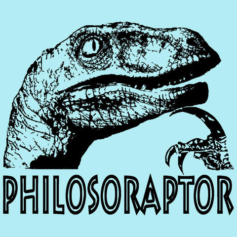 Philosoraptor Light Blue large