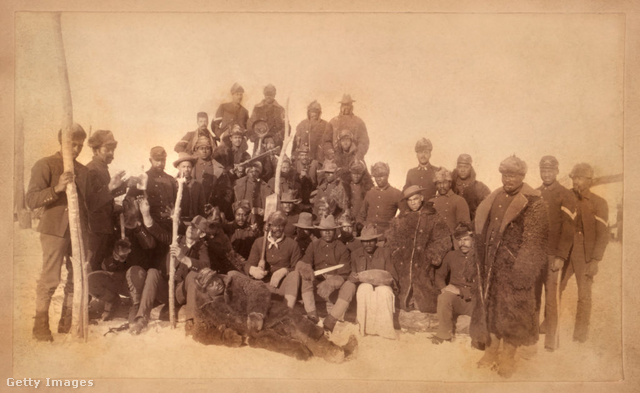 Afroamerikai katonák a 25. gyalogezredben 1890 körül