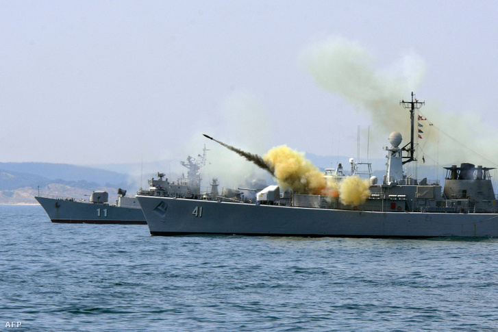 Bolgár hadihajó a 2014-es Sea Breeze hadgyakorlaton