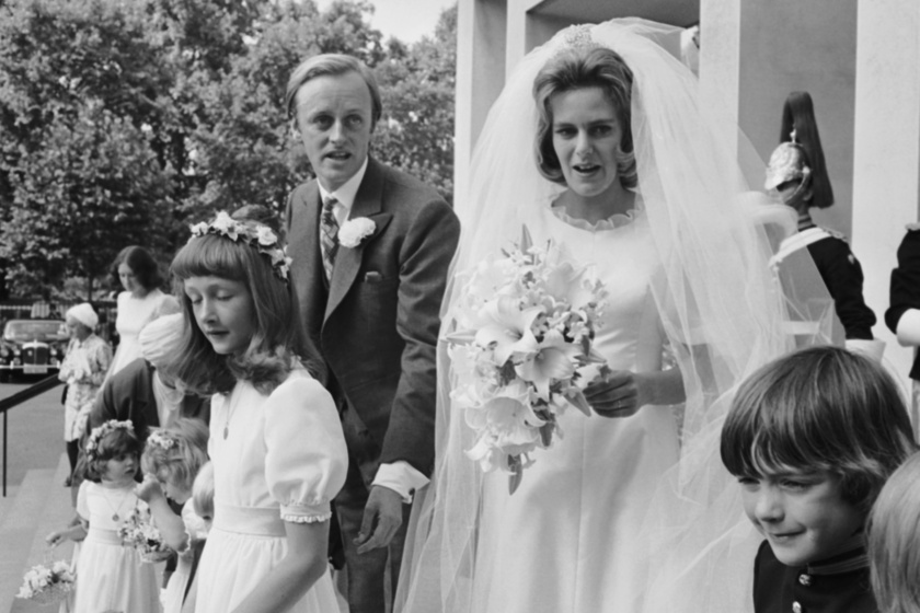 Kamilla és Andrew Parker-Bowles esküvője 1973. július 4-én.