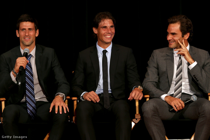 A 20-szoros GS-torna-győztes férfi játékosok: Novak Djokovics, Rafael Nadal és Roger Federer