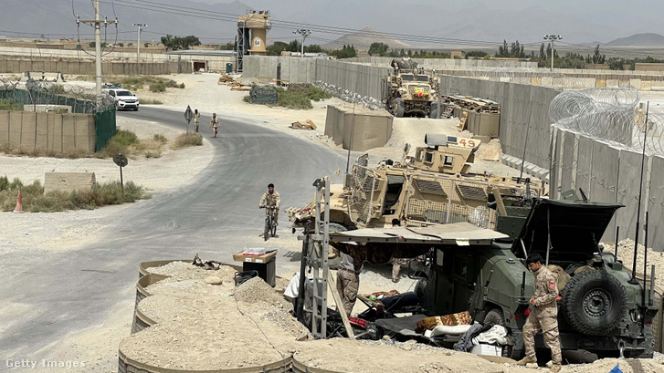 A Bagram légibázis az amerikai csapatok távozása után 2021 július 5-én