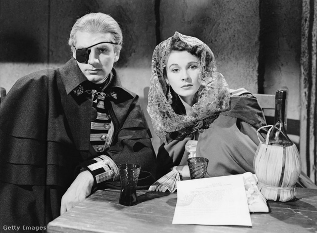 Laurence Olivier Nelsonként és Vivien Leigh Lady Hamiltonként a Lady Hamilton című filmben