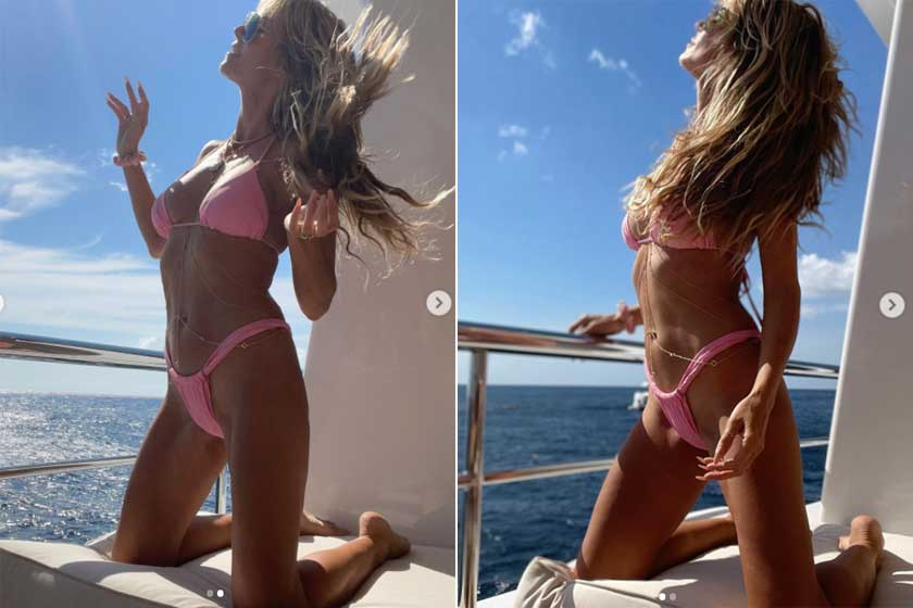 "Buon giorno" - kívánt olaszul jó reggelt követőinek a modell. Ebben a falatnyi, pink bikiniben indította a napját csütörtökön.
