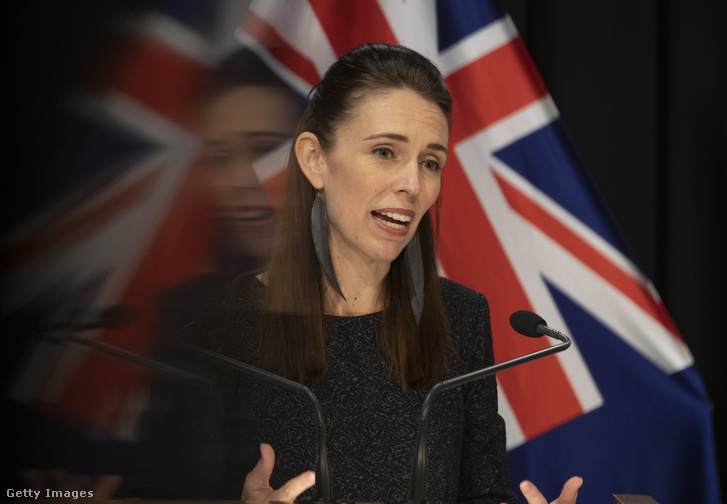 Jacinda Ardern Új-Zélandon 2020. április 15-én