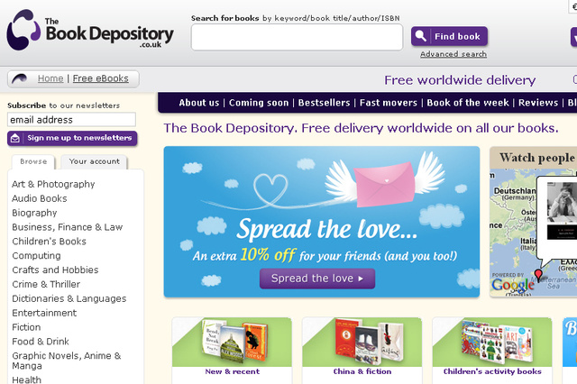 book depository screenshot