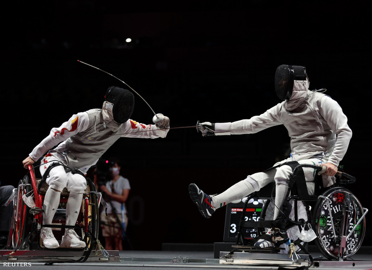 Szun Kang és Osváth Richárd a tokiói paralimpián 2021. augusztus 28-án