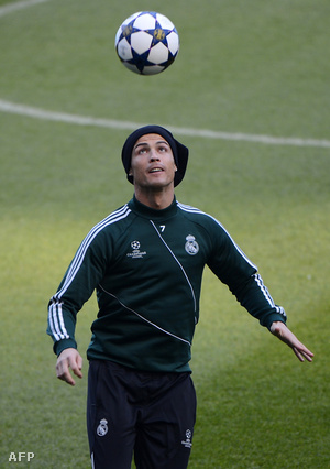 Christiano Ronaldo  a március 4-i edzésen