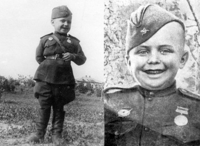 Szergej Aleskov, a Vörös Hadsereg legifjabb katonája.