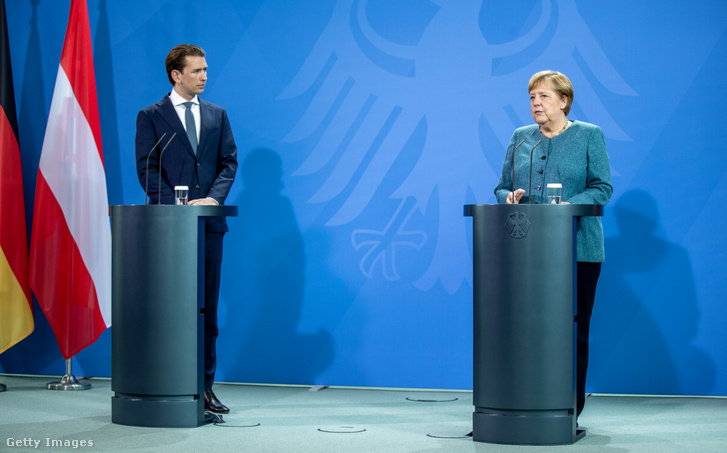 Angela Merkel és Sebastian Kurz sajtótájékoztatója 2021 augusztus 31-én