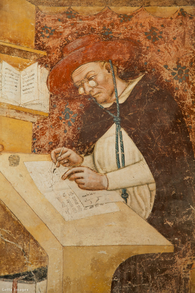Tommaso de Modena: Saint-Cher-i Hugó portréja.