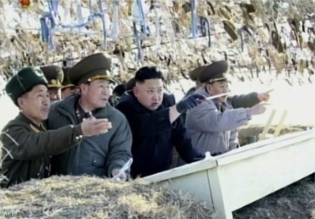 Az Észak-koreai televízió felvétele