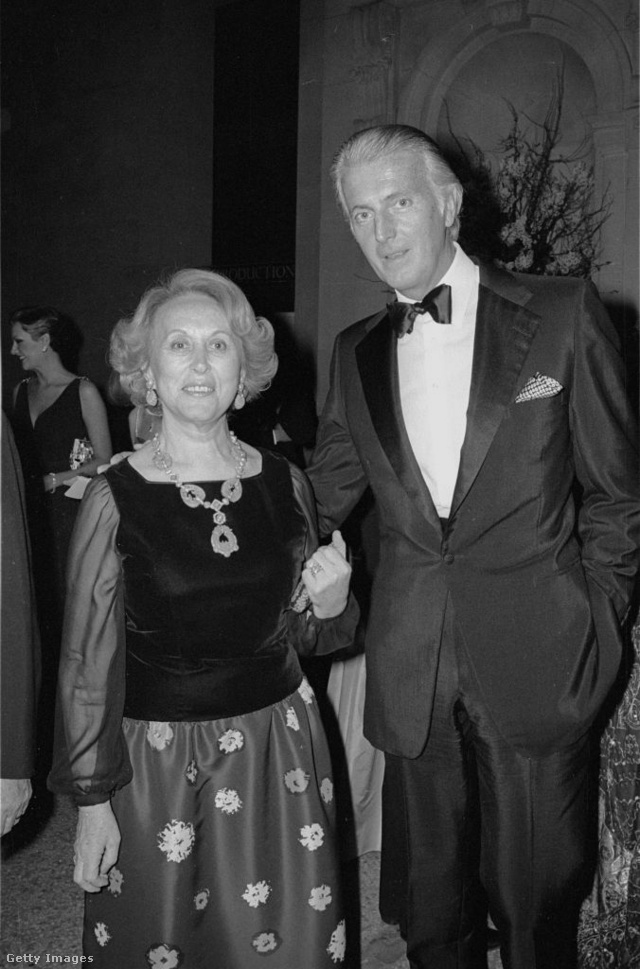 Estée Lauder és Hubert de Givenchy New Yorkban, 1976-ban