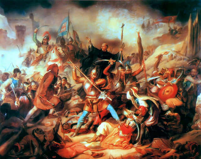 A nándorfehérvári csata (ismeretlen 19. századi festő munkája).