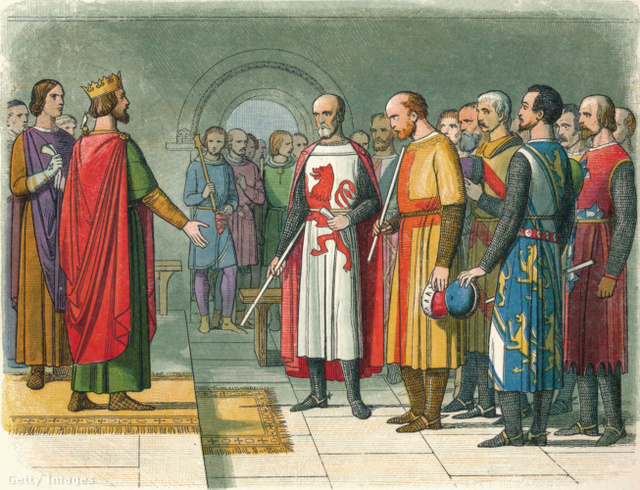 III. Henrik angol király (1207–1272) tanácsadói körében.
