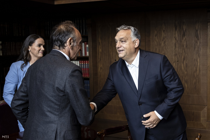 Orbán Viktor miniszterelnök fogadja Éric Zemmour francia filozófus-esszéistát 2021. szeptember 24-én