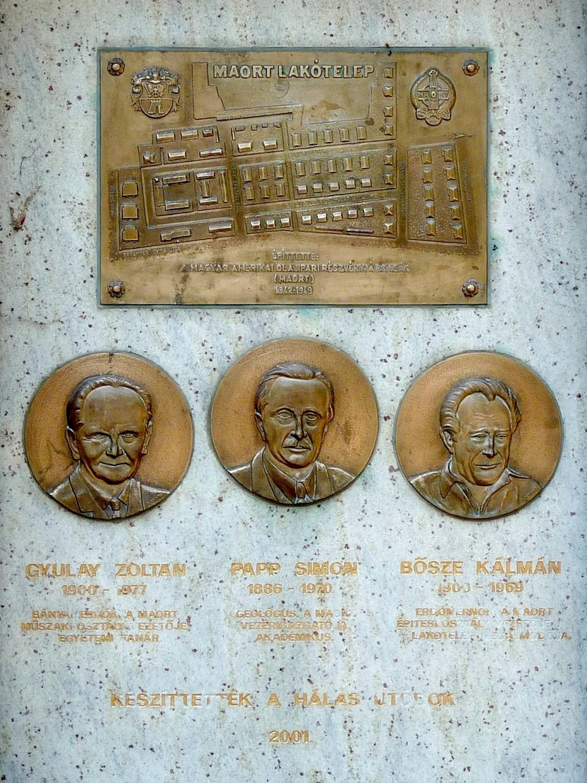 MAORT building estate plaque Nagykanizsa