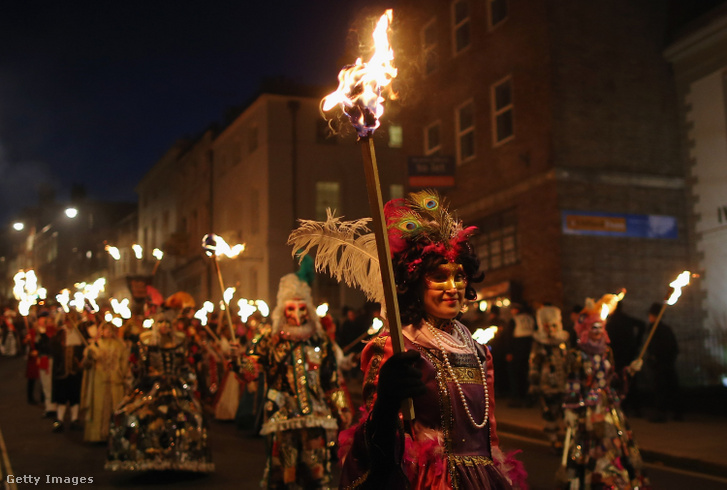 A Máglya Éjszakája Samhain ősi ünnep Londonban 2012. november 5-én