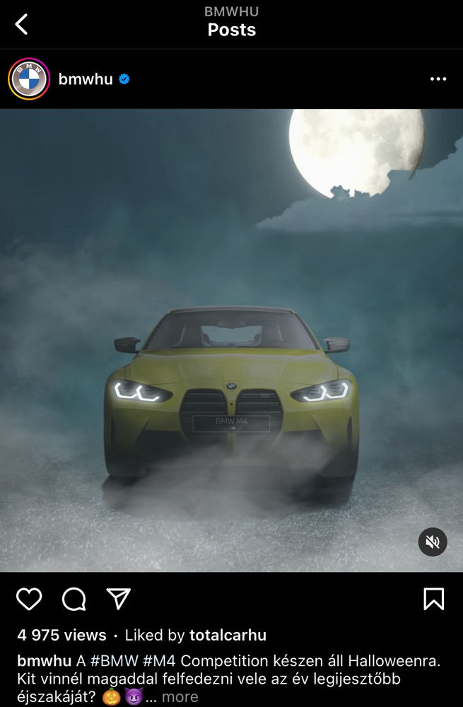 @bmwhu: Te kit vittél volna magaddal felfedezni az éjszakát egy BMW M4 Competitionben? A szemfülesek az Instastoryban még egy új háttérképet is beújíthattak maguknak