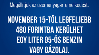 A kormány rögzíti az üzemanyagok fogyasztói árát három hónapra