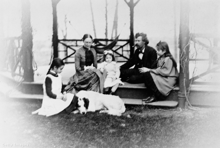 Mark Twain és családja 1865 körül