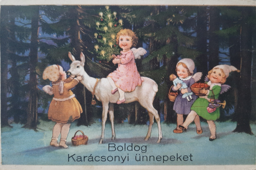 A régi karácsonyi képeslapok leggyakoribb szereplői az ünnepet váró, csillogó szemű, vidám gyermekek.