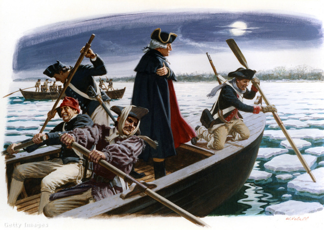 Washington tábornok átkelt a Delaware folyón