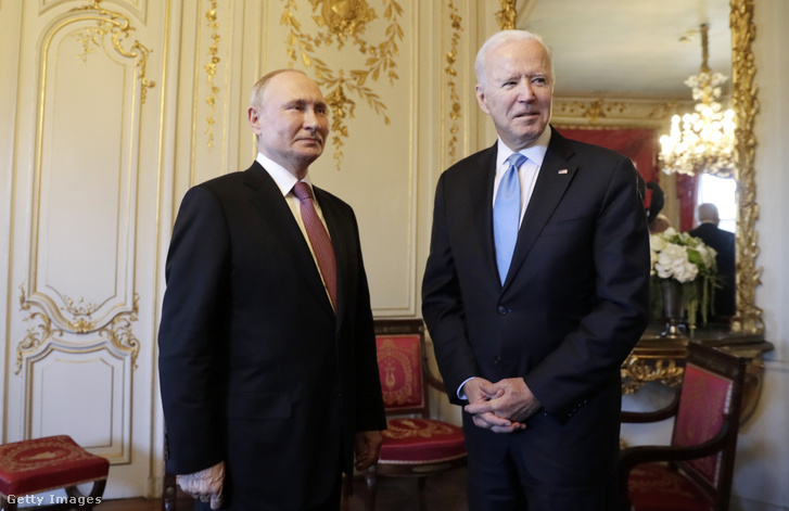 Vlagyimir Putyin és Joe Biden 2021. június 16-án