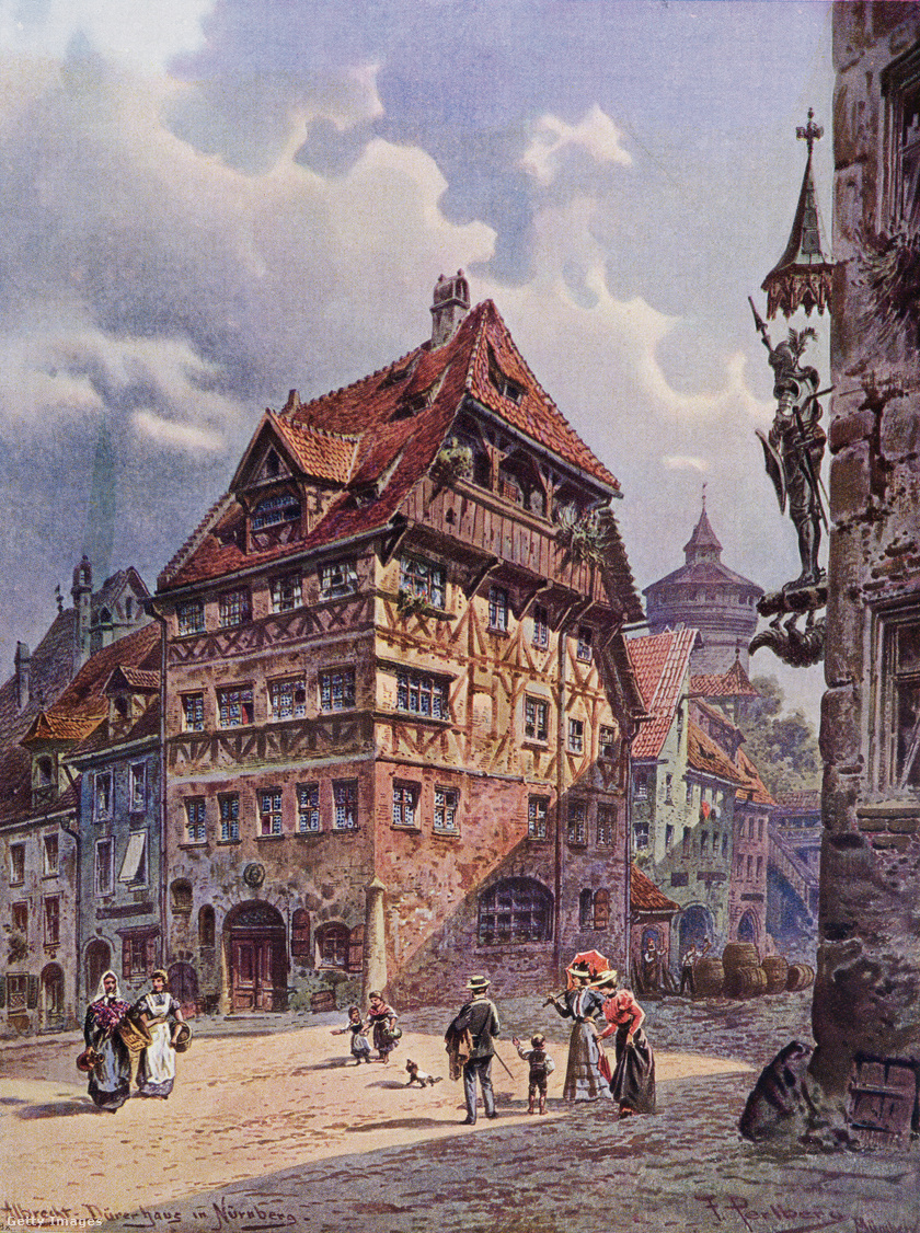 Dürer háza a 19. században, egy német hetilap illusztrációjaként