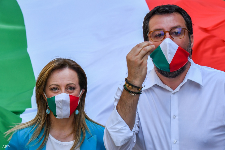 Georgia Meloni és Matteo Salvini