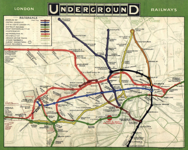 London metrótérképe, 1908