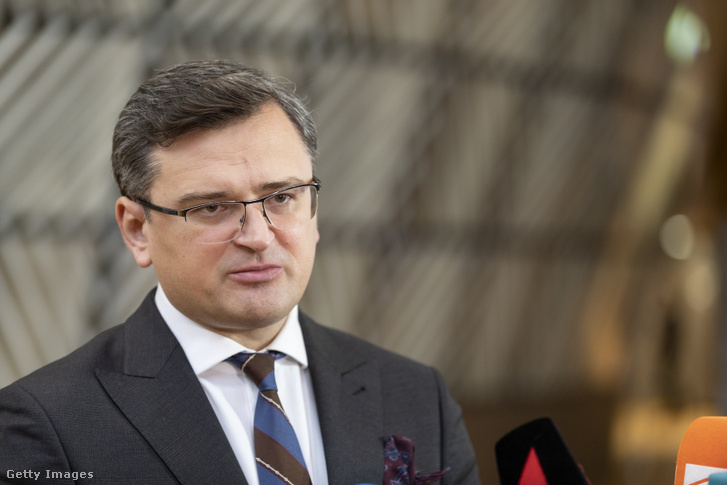 Dmitro Kuleba Ukrajna külügyminisztere 2021. november 15-én Brüsszelben
