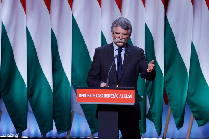 Kövér László a Fidesz Tisztújító Kongresszusán 2021. november 14-én