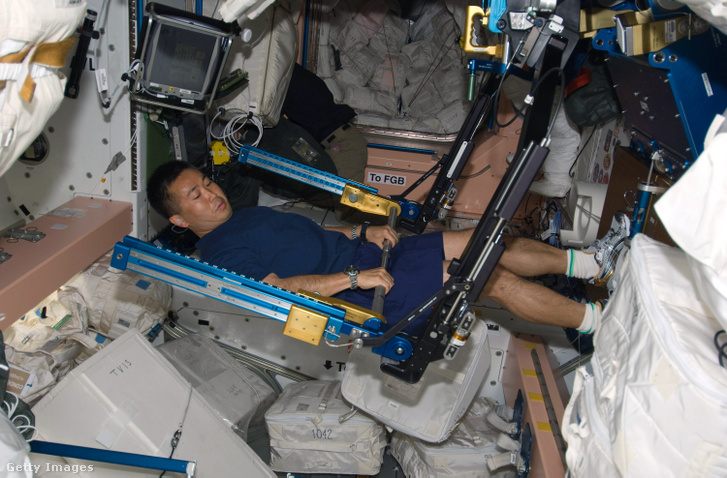 Az űrhajósoknak napi rutin az edzés - Koicsi Wakata a Nemzetközi Űrállomás fedélzetén 2009-ben