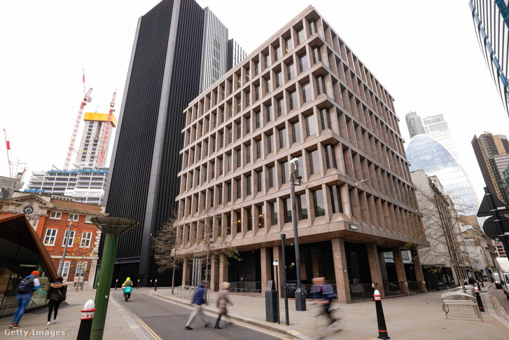 A Londoni fintechközpont Irongate House épülete 2021. december 20-án