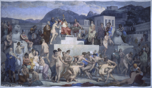 Giovanni Demin: Spártai nők harca (1837)
