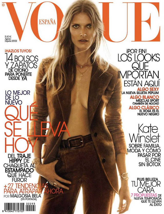 Malgosia Bela topmodell Vogue címlapon. Mostantól ehet fotózás közben.