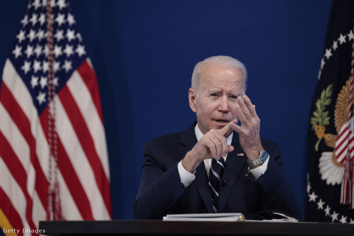 Joe Biden amerikai elnök 2022. január 13-án Washingtonban