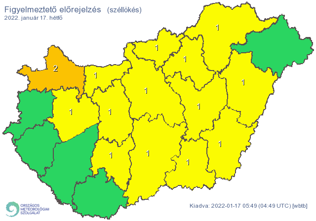 Győr-Moson-Sopron megyében lesznek a legerősebbek a széllökések
